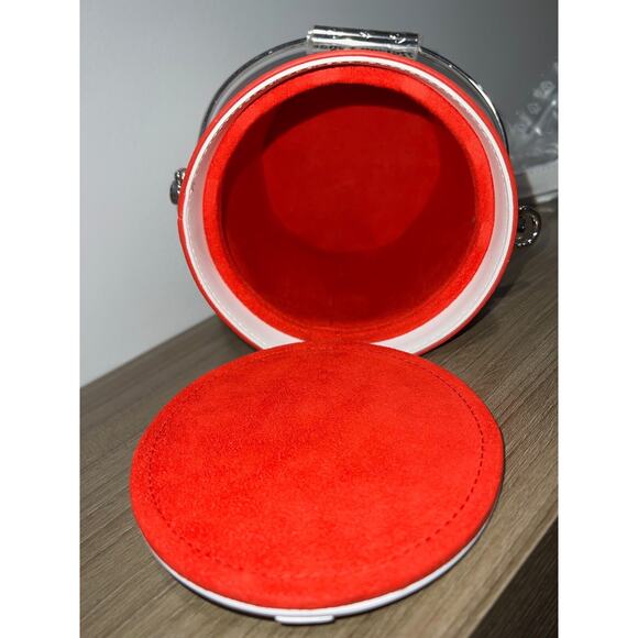 Louis Vuitton Red White LV Paint Can Monogram Top Handle Shoulder Crossbody Bag - Picture 9 of 10